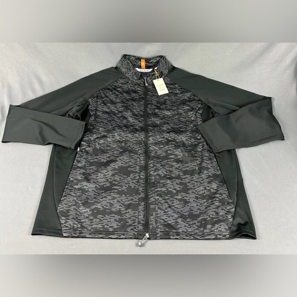 Peter Millar Golf Jacket Crown Sport Merge Elite Camo Print XXL Black Polyester